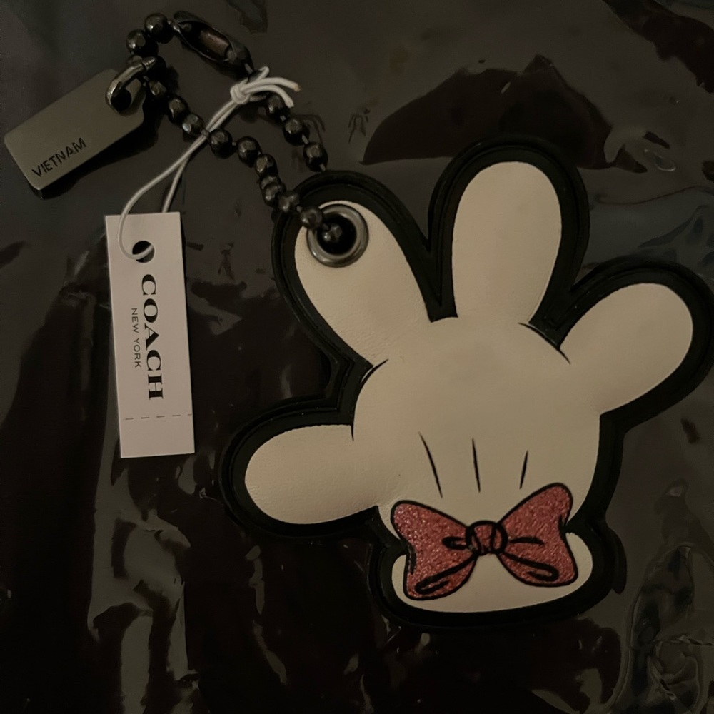 Coach Minnie Mouse keychain NWT